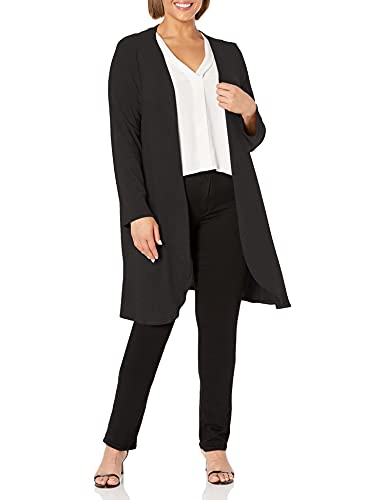 Star Vixen Women's Plus Size Long Sleeve Open Front Casual Cardigan Duster Length in Light Weight Sweater Knit4
