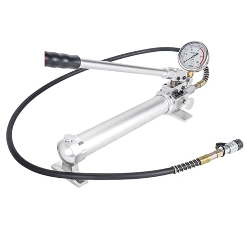 SaryEdge Manual Hydraulic Pump for High Pressure Applications in Industrial and Automotive Settings,Cp-700 Aluminum Alloy+meter,Cp-700 Aluminum Alloy+meter