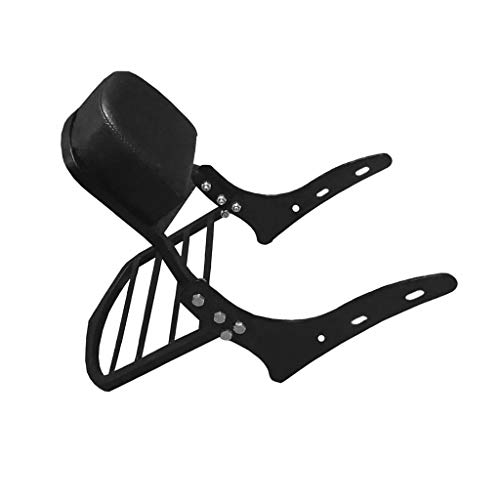 Image of Bike Harley Style Carrier Back Rest Black Cushion Support Pillion Carrier Backrest Black Bar for RE Classic 350