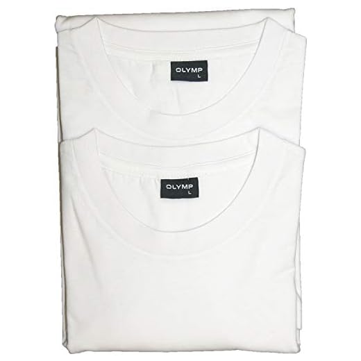 OLYMP T-Shirt Doppelpack Rundhals weiß Größe L