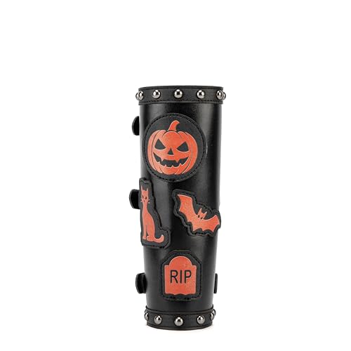 1pc Gothic Punk Style Pumpkin Wrist Guard - Renaissance Design, Adjustable Forearm - Halloween Cosplay & Dark Fashion Aesthetics(A Single)