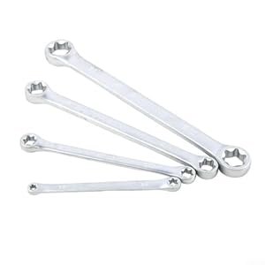 Bulevisiter 4 Stück Doppelendiger E-Typ Ringschlüssel