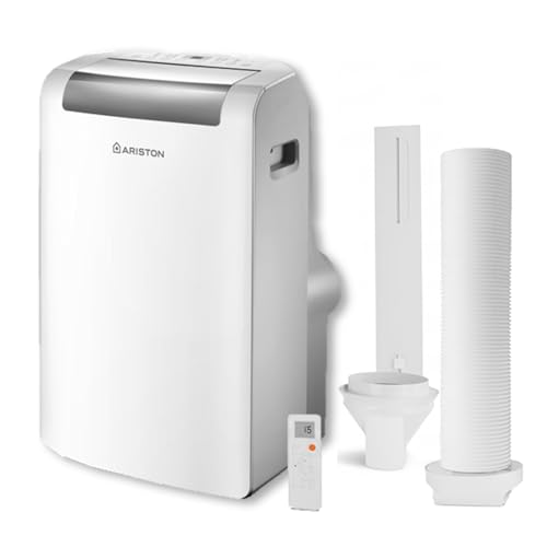 Ariston Mobis 10 - Condizionatore Portatile con Tubo 10.000Btu 46,7x39,7x76,5 e Telecomando,...
