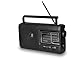 Caliber Retro Radio FM mit Batteriebetrieb – Tragbares Vintage Radio mit Kopfhöreranschluss, UKW-Empfang, Handgriff & Teleskopantenne für Zuhause, Outdoor & Camping