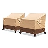 GDcaptain Patio Chair Covers Outdoor Furniture Covers Waterproof UV-Resistant 600D Heavy Duty Lawn D