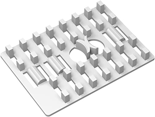 Il vassoio delle figure ha le seguenti dimensioni: 97 mm di lunghezza x 70 mm di larghezza x 10 mm di altezza.
