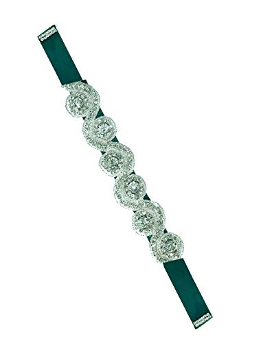 uxcell Womens Wedding Dress Sash Belt with Ribbon Rhinestone Multicolored Bridal Belt