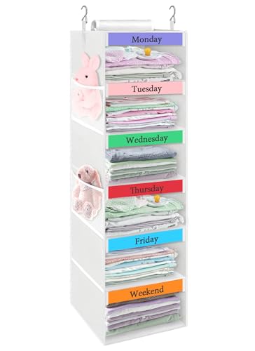Punemi Weekly Clothes Organizer for Kids (6-Shelf)