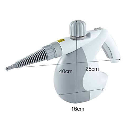 Vaporeta de Limpieza de Mano Portátil Potente y Multiusos para Quitar Manchas en Tapicería de Coche, Hogar, Cocinas, Alfombras, Cristales, Sofá Vaporizador Limpiador a Vapor con 9 Accesorios,Gris - imagen 8