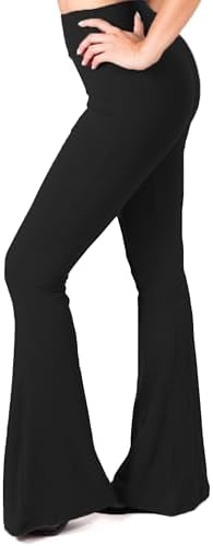 SATINA High Waisted Flare Leggings for Women - Yoga Pants for Women - Buttery Soft Bell Bottom Palazzo - Versatile Sizing