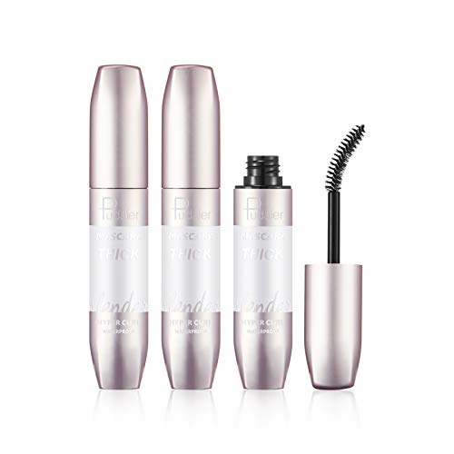 2Pcs Mascara Black Volume and Length 4D Natural and Long Lasting Lash Blast Mascara, 0.27 Fl Oz