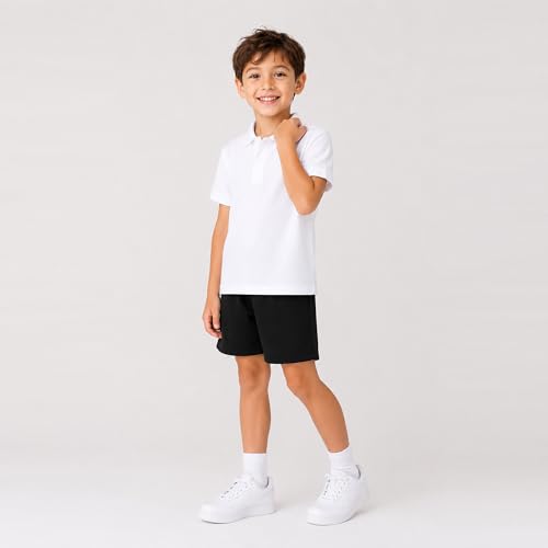 Image of Mud Kingdom Boys Polo Shirt Short Sleeve School Uniform Pique Polo Summer