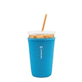 Iced JAVA SOK (Light Blue Medium) | 22-24oz Insulated Neoprene Cup Sleeve for Dunkin Donuts Medium AND Starbucks Venti Iced Drinks. Fits Other Popular Brands.