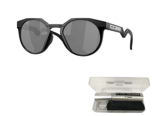 Oakley OO9242 Sunglasses Bundle: OO 9242 HSTN 924201 Hstn Matte Black Prizm Black and Eyewear Cleaning Kit2