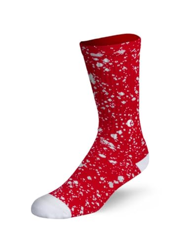 Ethika Men's Crew Sock | Red Splatter
