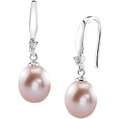 The Pearl Source Real Pearl Dangle Earrings for Women with Genuin...