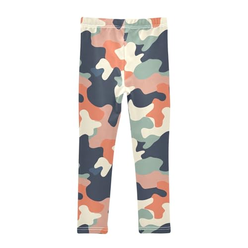 Camouflage Colored Girls Casual Leggings for Kids Printed Long Pant Bottoms Stretch and Soft2