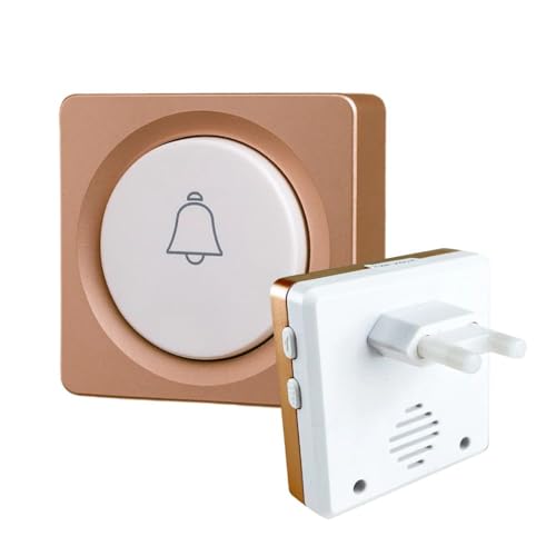 Melhor Campainha Sem Fio: Top 10 Melhores em 2025 7 Campainha Sem Fio Wireless Inteligente Bivolt Residencial Comercial com Botão Emergencial para Comunicação com Idosos 38 Sons Premium (Dourada)