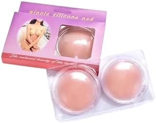 KARSHU Lifestyle Nipple Cover Reusable for Women Silicone Nipple Pasties Under Bra Skin Friendly Adhesive Nipple Pads for Women Girls Breast Nipple Pasties (Pack of 2) Beige-picture-41