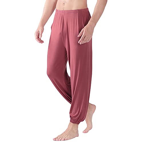 JOINFUN Mens Cotton Pajama Pants, Soft Lounge Pants with Pockets Elastic Sleep Pj Bottoms2