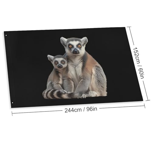 Banderas de recuerdos Lemur impresas a una cara para identificar el jardín en tus eventos 3
