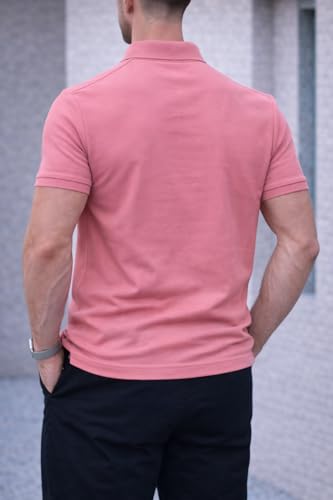 Image of Mack Jonney Men's Cotton Polo T-Shirt|Solid Regular Fit|Half Sleeve Collar T-Shirt for Casual Wear-MJ-32