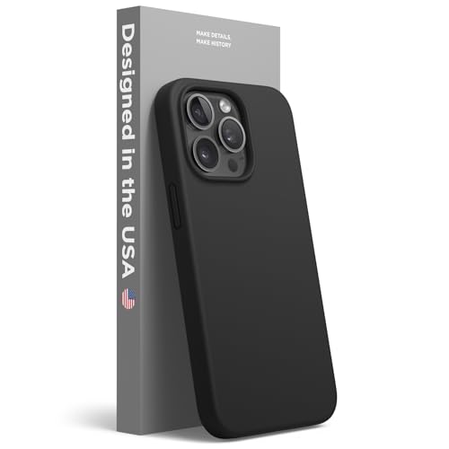 elago Cover Silicone Liquido Compatibile con iPhone 13 Pro (6.1') Case, Custodia Protettiva Completa – Cover Antiurto a 3 Strutture, Morbida Microfibra Antigraffio (Nero)