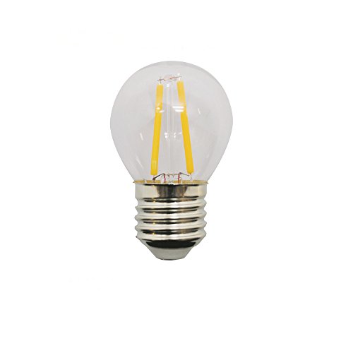 f-bright 2601936 lampadina sfera LED di stile vintage a filamento (2 W).Luce Calda (2000ºk).Attacco: E27.