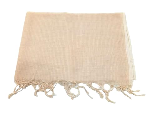 Image of Women Kota Doria Cotton Plain Full Length Dupatta - Soft, Light Weight and Transparent