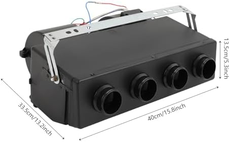 4-Port 12V Under Dash AC Evaporator Compressor Kit - Adjustable 3-Speed Universal Air Conditioning for Classic Cars, Trucks, Motorhomes & Heavy Equipment - 3300kcal/h Cooling Performance