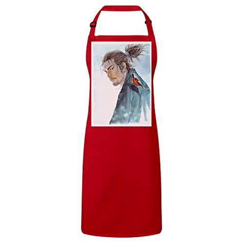 Tablier cuisine samouraï anti-taches protection bushido japon robuste pour vêtements propres