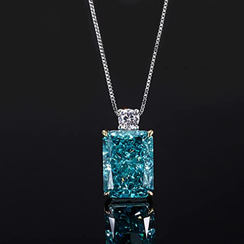 Pendentif aquamarine haut de gamme et collier charms pour une élégance intemporelle