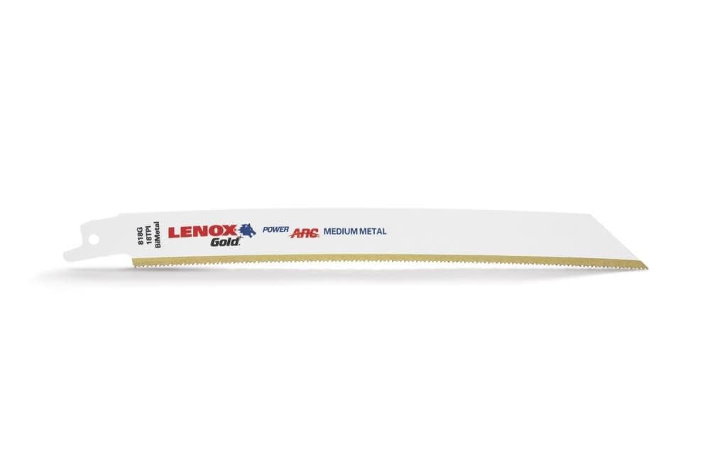 Lenox 8 in. 18Tpi Gold Power Arc Curved Reciprocating Blade 5 Pk