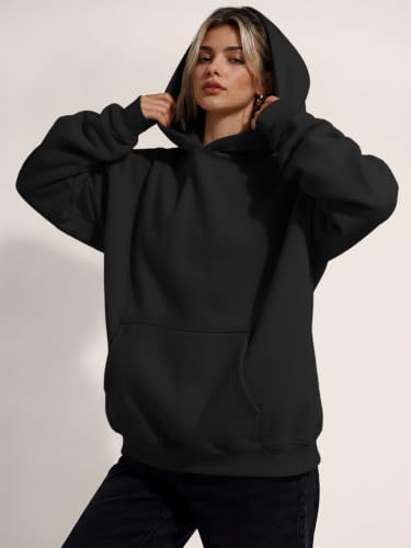 Image of Trendy Queen Women Oversized Hoodies Fall Outfits | Gentle Skin Feel, Aesthetic Drop Shoulder, Large Kangaroo Pocket, Seamless Daily Outfit Match