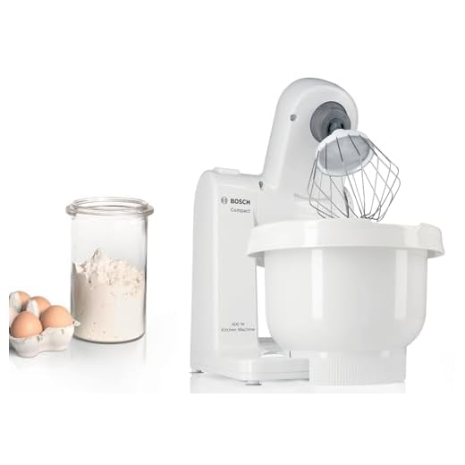 Bosch MUM4405 - Robot de cocina MUM4 para repostería, 500 W, capacidad 3.9 l, color blanco