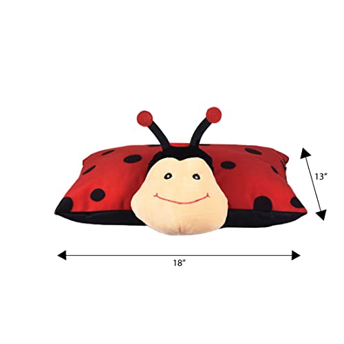 Image of Ultra Cute Animal Folding Cushion Soft Toy, 18 x 13 inches (Lady Bug)