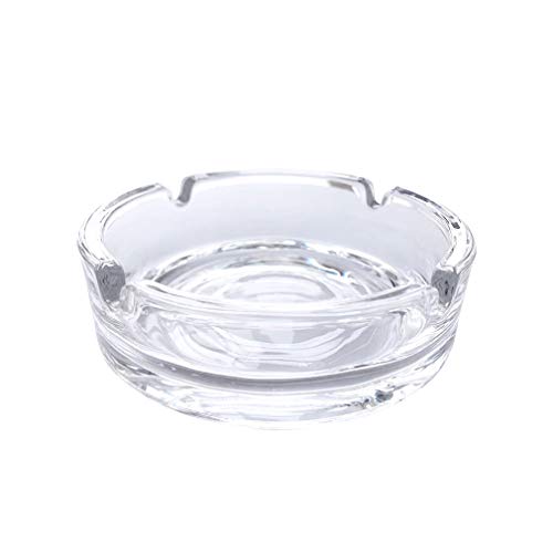 Mi.U365 Glass Ashtray Portable Modern Ashtray Cigarette, Glass Ashtray Home Office Indoor And Outdoor Courtyard Use, Easy to Clean Ashtray, Elegant Packaging Gift