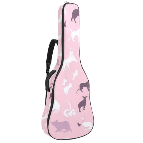Sac pour guitare rose 42 pouces pour protéger votre instrument contre les rayures