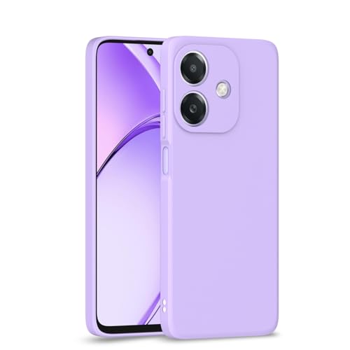 Image of Outlouders Back Cover for Oppo A3x 5G / A3x 4G / A3 5G | Camera Protection | Durable Soft Matte Silicone Bumper Case (Purple)