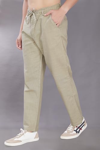 Image of DIVISIVE Men's Relaxed Fit Cotton Linen Blend Trousers