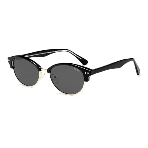 Image of SOJOS Trendy Oval Polarized Sunglasses for Women Retro Cute Shades Sunnies SJ2687