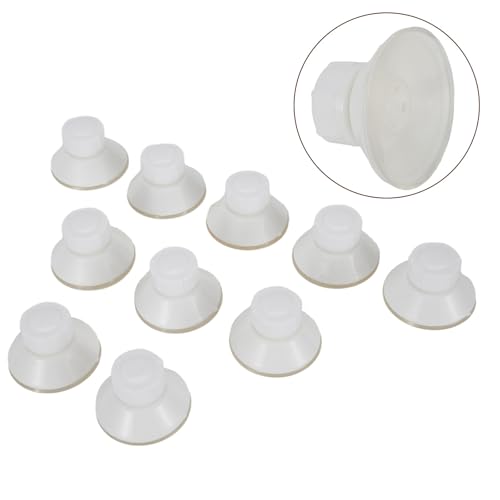RichVibe Ventosa de fijación para toldo para caravana y autocaravana, 45 mm, ventosas de PVC de alto agarre, paquete de 10 almohadillas, color blanco