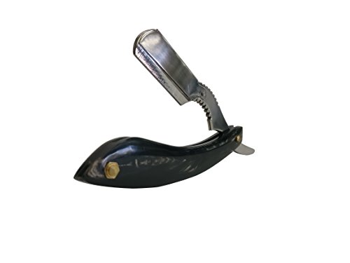 Buffalo Horned Exposed Blade and Normal Blade 2 Straight Razor Cutthroat Shaving Razor for Changable Blades