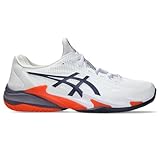 ASICS Men's Court FlyteFoam 3 Tennis Shoes, 11, White/Greyish Purple