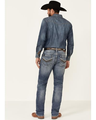 Cody James Men's Core Buster Wash Jackson Slim Straight Stretch Denim Jeans Blue 31W x 36L US2