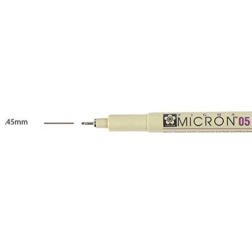 Image of Sakura Pigma 50042 Micron Blister Card Ink Pen Set, Sepia, 05 1CT