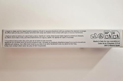 The Beard Mascara de Goals for Him – Máscara para Barba | Cubre canas de barba y cejas, define y da volumen | Dura todo el día y se va con agua y jabón (Dark Brown/Black) - imagen 9