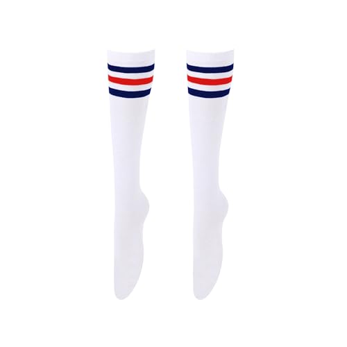 Bestjybt Womens Stripes Knee High Tube Socks Casual Athletic Socks Sport Socks4