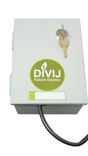 Image of Divij EV Charger Power Box with Lock & 2 Keys,MCB, 6 /16A Socket Preinstalled, Perfect fit for major 2 /3 /4 Wheelers brands Charger