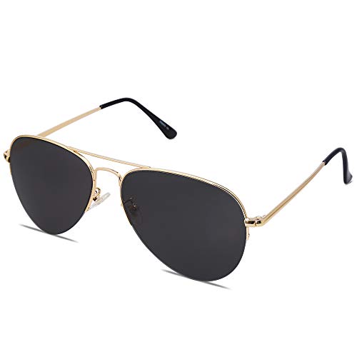 SOJOS Men's Women's Aviator Sunglasses, Classic Semi Metal Frame INSPIRATION SJ1106